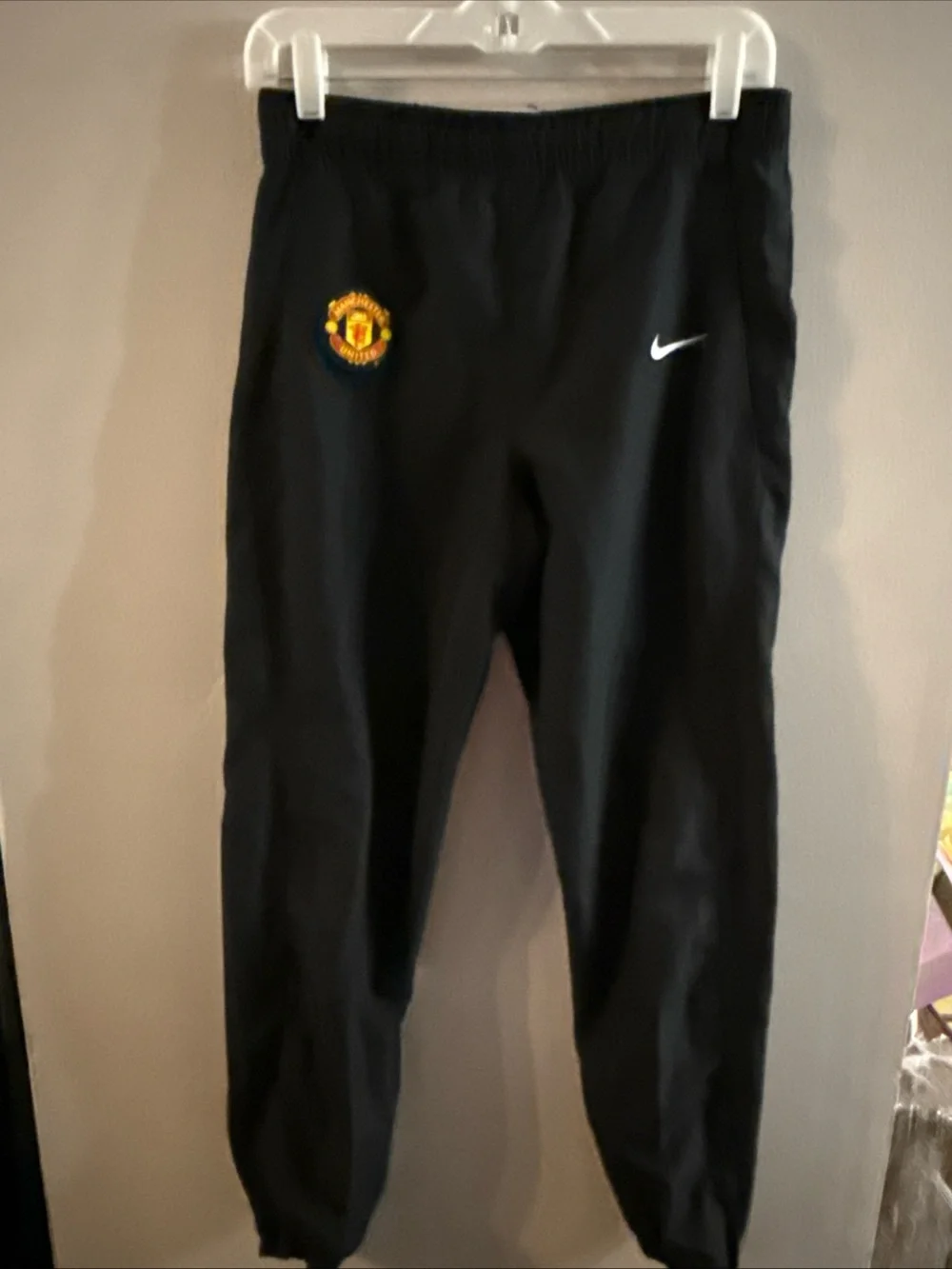Vintage Y2k 00's Nike Manchester United Nylon Track Pants Drill Blockcore Men'L